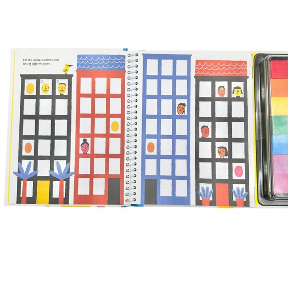 Usborne Fingerprint Activities Book With Ink Pad Spiral Bound Pages Kids Aged 3+ - Picture 3 of 7